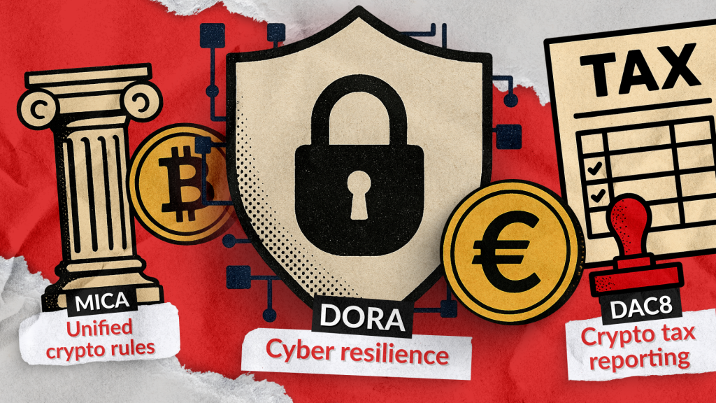 Europas neue Regulierungswelle für Kryptowährungen: MiCA, DORA und DAC8 erklärt