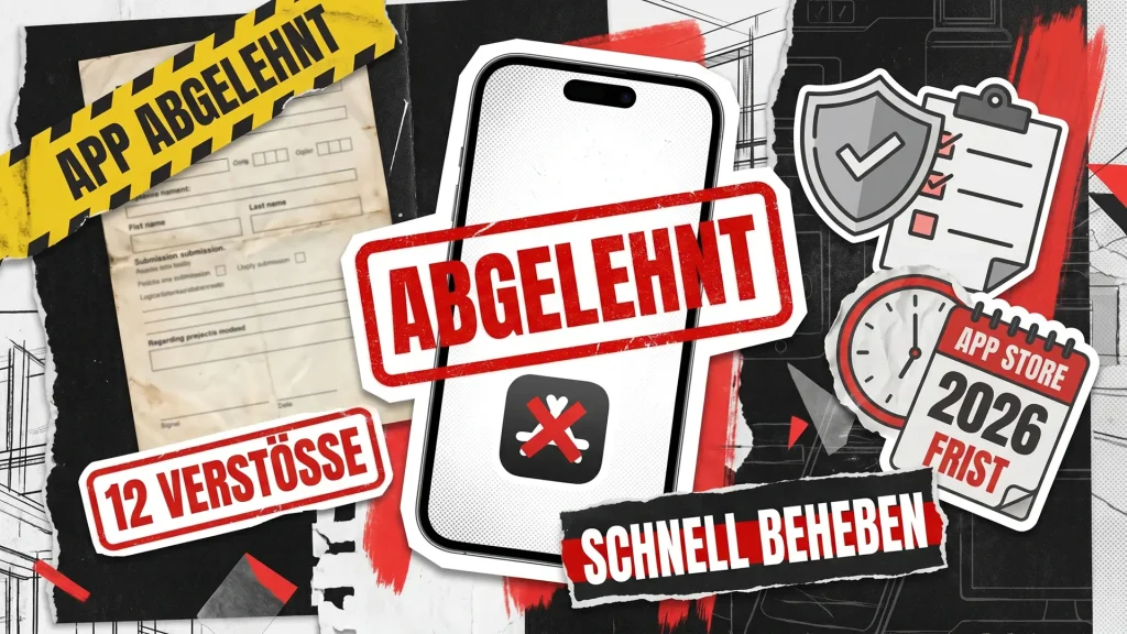 Warum Apps abgelehnt werden: Die 12 häufigsten App-Store-Verstöße im Jahr 2026 Warum Apps abgelehnt werden: Die 12 häufigsten App-Store-Verstöße im Jahr 2026