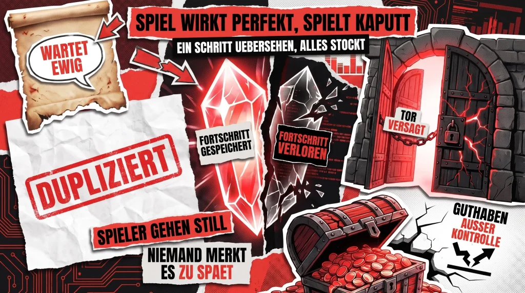 Testen der Spielfunktionen: Mechaniken, Quests und alles, was kaputtgehen kann Testen der Spielfunktionen: Mechaniken, Quests und alles, was kaputtgehen kann